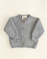 Hvid Cardigan Inga Grey Melange