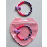 ByMelo armband Hart Paars in cadeauverpakking
