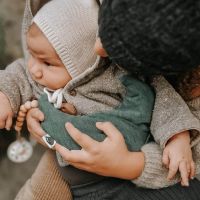 Warmtemaantje merinowol sage, pittenzak