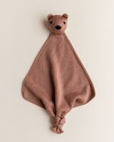 Hvid Teddy Tokki wollen knuffeldoekje Terracotta