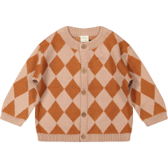 Vest Nero Diamond Knit Sirocco Leather Brown
