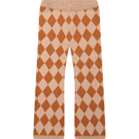Flared broek Percy Diamond Knit Sirocco Leather Brown