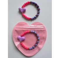 ByMelo armband Hart Paars in cadeauverpakking