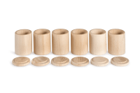 Houten bakjes met deksel naturel Grapat