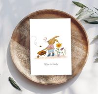 Geboortekaart Welkom lief kleintje konijn van Adams Arts