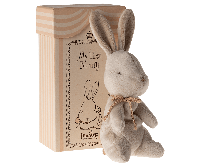 Maileg My First Bunny offwhite roze doos