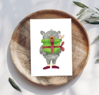 Verjaardagskaart Beer met cadeau Adams Arts