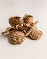 Hvid booties wollen slofjes Ochre