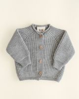 Hvid Cardigan Inga Grey Melange