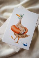 Kaart Eend met zwemband van Getekenddoorzusje