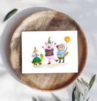 Verjaardagskaart Feestende Dieren Adams Art