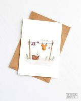 Geboorte kaart Hello Little One Wasdraad Adams Arts