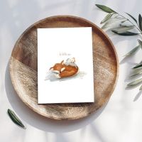 Geboortekaart Hi Little one Vos van Adams Arts