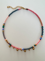 ByMelo roze ketting met balletjes