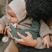 Warmtemaantje merinowol sage, pittenzak