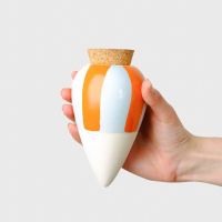 Pepin Olla Oranje Blauw Gestreept watergeefsysteem keramiek