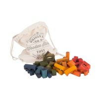 Wooden Story Houten Blokken Regenboog 100 stuks