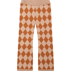 Flared broek Percy Diamond Knit Sirocco Leather Brown