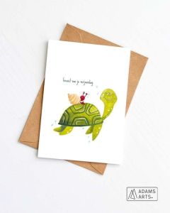 Verjaardagskaart Geniet van je verjaardag Schildpad Adams Arts