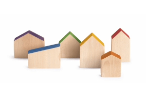 Grapat houten huizen