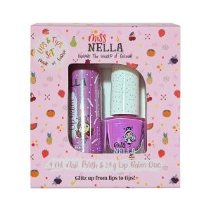 Miss Nella Lips & Tips duo Set Cutie Pie en Blueberry Smoothie