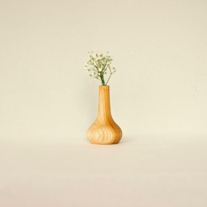 Houten vaasje met glas Nr. 01 Wooden Story