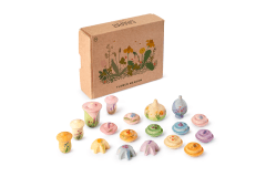 Grapat houten bloemen