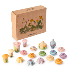 Grapat houten bloemen