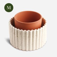 Pepin | Paula (maat M)  Wit Gespikkeld zelfwaterende pot