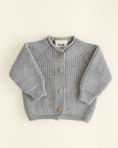 Hvid Cardigan Inga Grey Melange