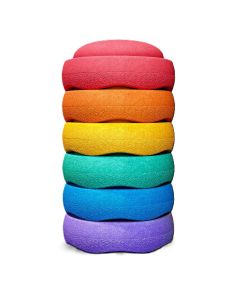 Stapelstein Regenboog Rainbow set Classic 6 stuks stapelstenen
