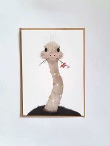 Kaart Struisvogel van Getekenddoorzusje