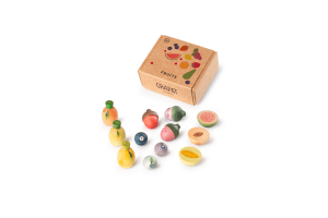 Grapat fruit set van hout