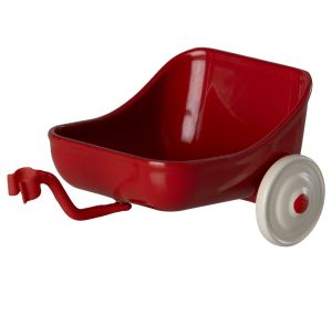 Maileg aanhanger rood voor achter de driewieler