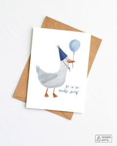 Verjaardagskaart Er is er een eendje jarig Adams Arts