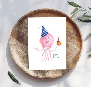 Verjaardagskaart Hiep hoera Kwal Adams Arts