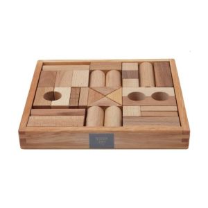 Wooden Story Houten Blokken in bak XL Naturel 30 stuks