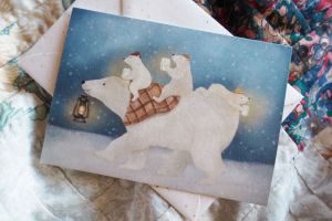 Kaart Beren brengen licht van Getekenddoorzusje