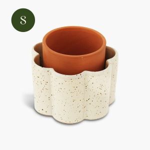 Pepin | Paulita (maat S)  Wit Gespikkeld zelfwaterende pot