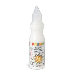 Wit plakkaatverf Primo in een fles 50 ml