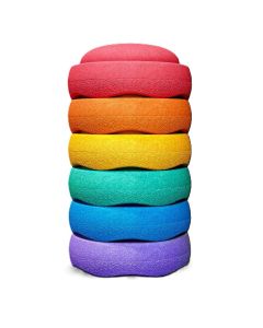 Stapelstein Regenboog Rainbow set Classic 6 stuks stapelstenen