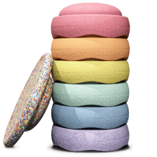 Stapelstein Regenboog Rainbow set Classic met Super Confetti balansbord
