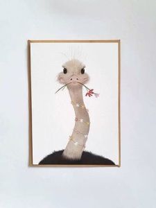 Kaart Struisvogel van Getekenddoorzusje