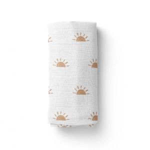 Swaddle doek Sunnies - White with Camel