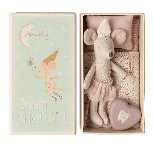 Maileg tandenfee muis kleine zus roze